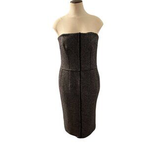 Dolce & Gabbana Midi Wool Strapless Dress Size 46 or US 10